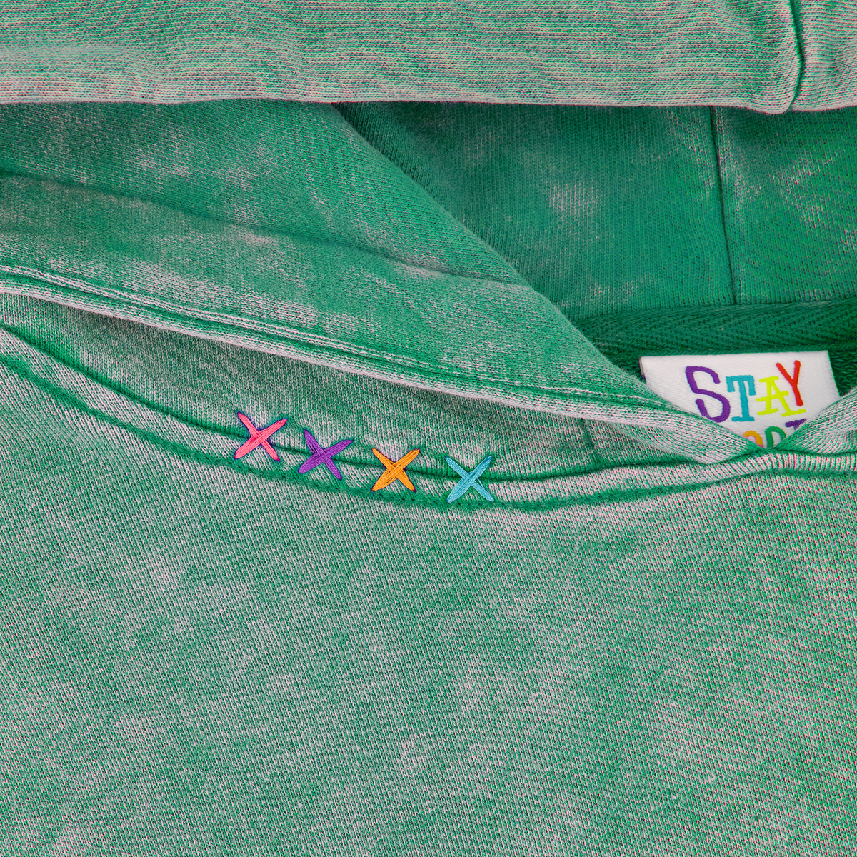 WS Tribal Acid Wash Hoodie (Kelly)